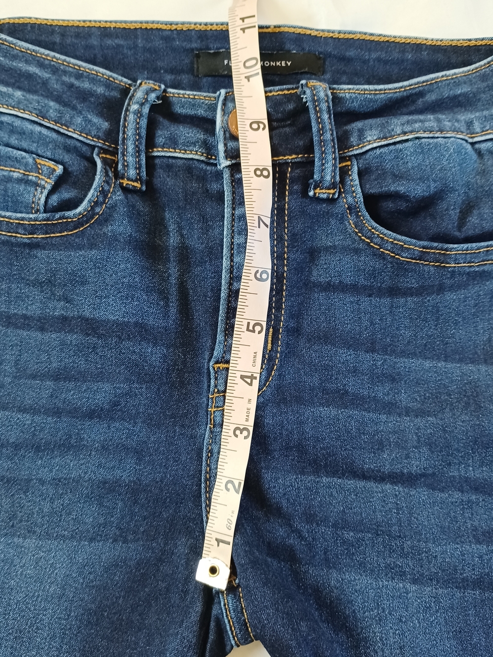Flying Monkey Women's Jeans Highrise Skinny Dark Wash Stretch Size 25 25x29.5 - Picture 10 of 11